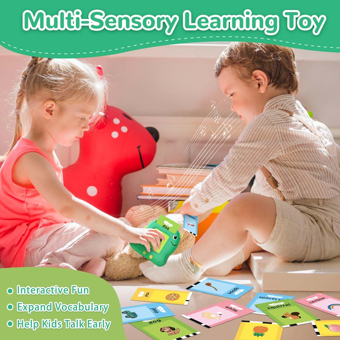Alotwan Toddler Talking Flash Cards – 510 Sight Words | Montessori Language Learning Toy