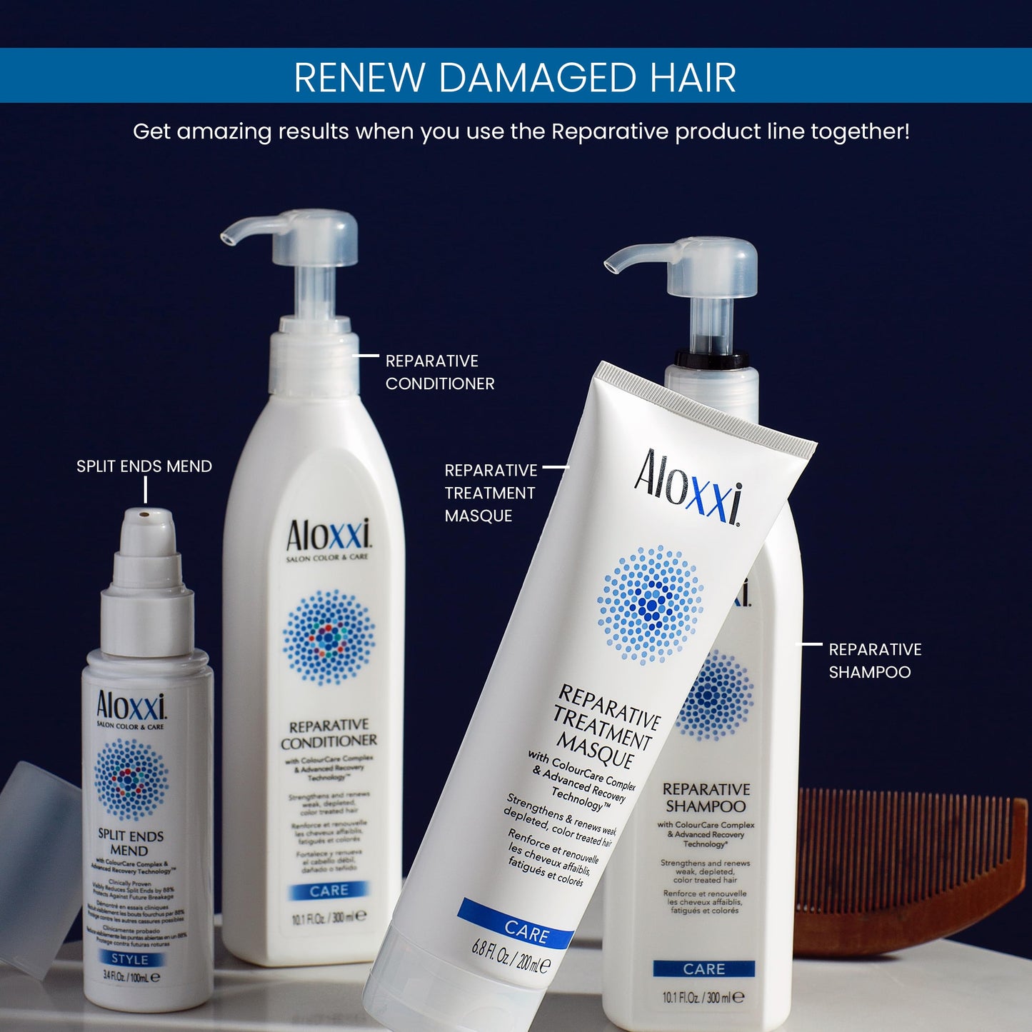 ALOXXI Reparative Hair Repair Shampoo for Damaged Hair with ColourCare Complex | 10.1 Fl Oz