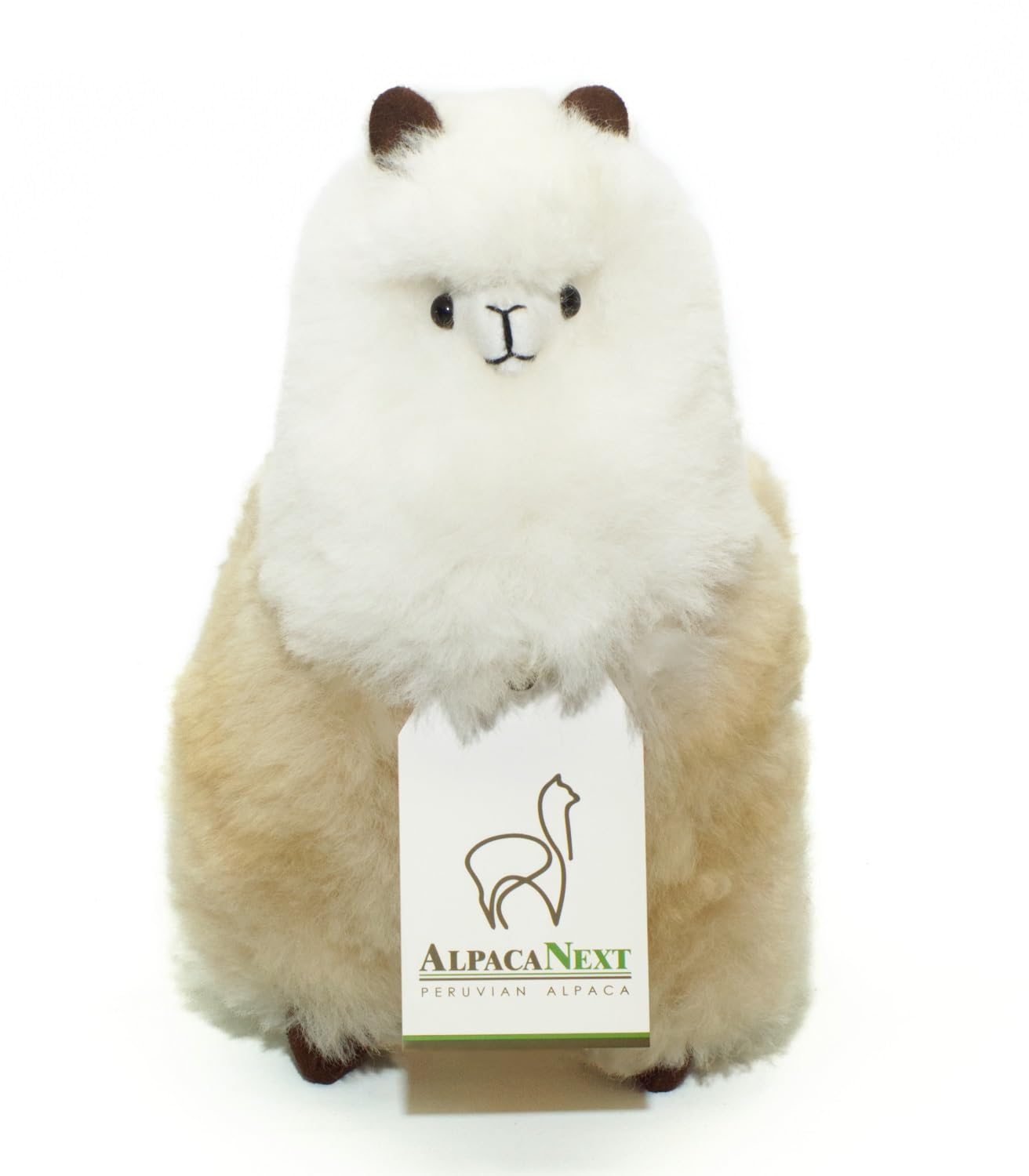AlpacaNext 9-inch Alpaca Stuffed Animal – Soft Real-Fur Plush