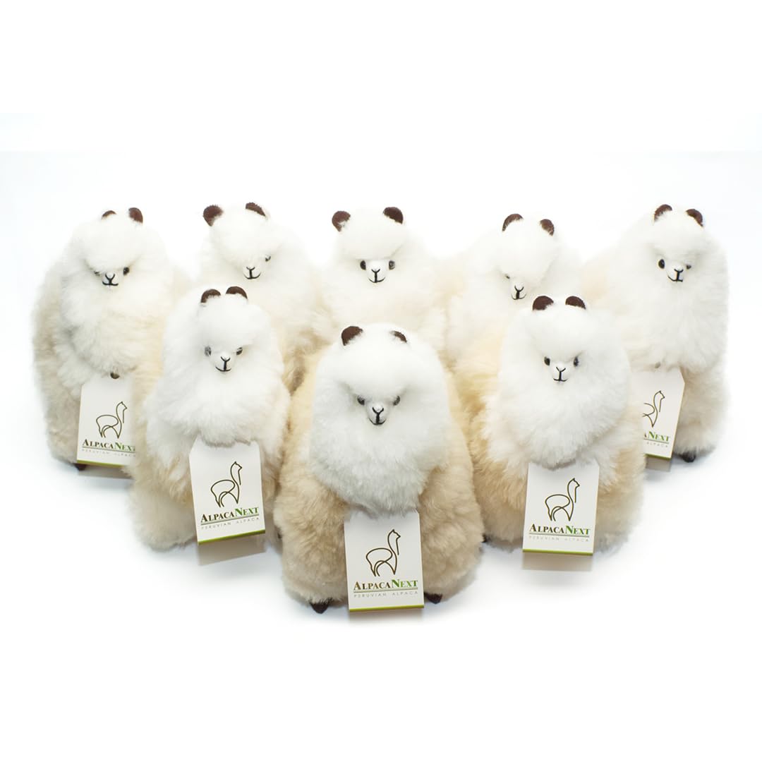 AlpacaNext 9-inch Alpaca Stuffed Animal – Soft Real-Fur Plush