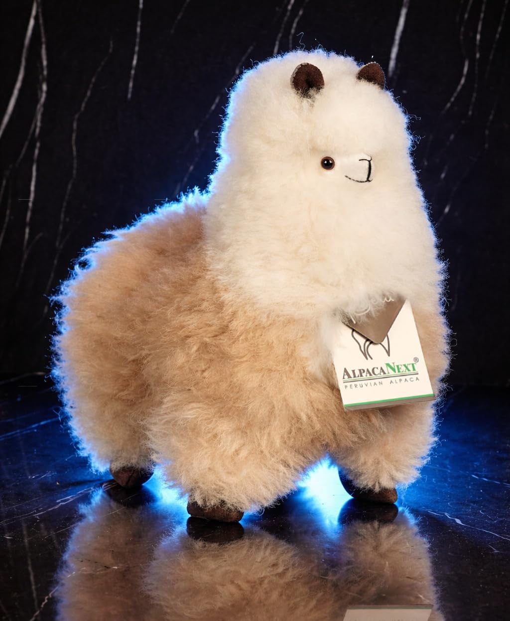 AlpacaNext 9-inch Alpaca Stuffed Animal – Soft Real-Fur Plush