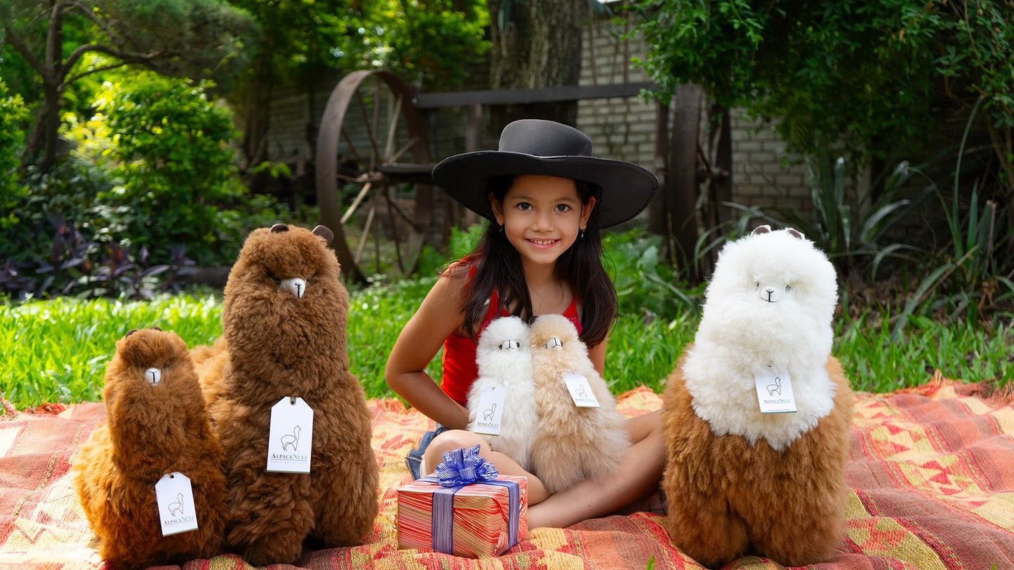 AlpacaNext Alpaca Stuffed Animal - 12 Inch | Handcrafted Peruvian Alpaca Fur Plush