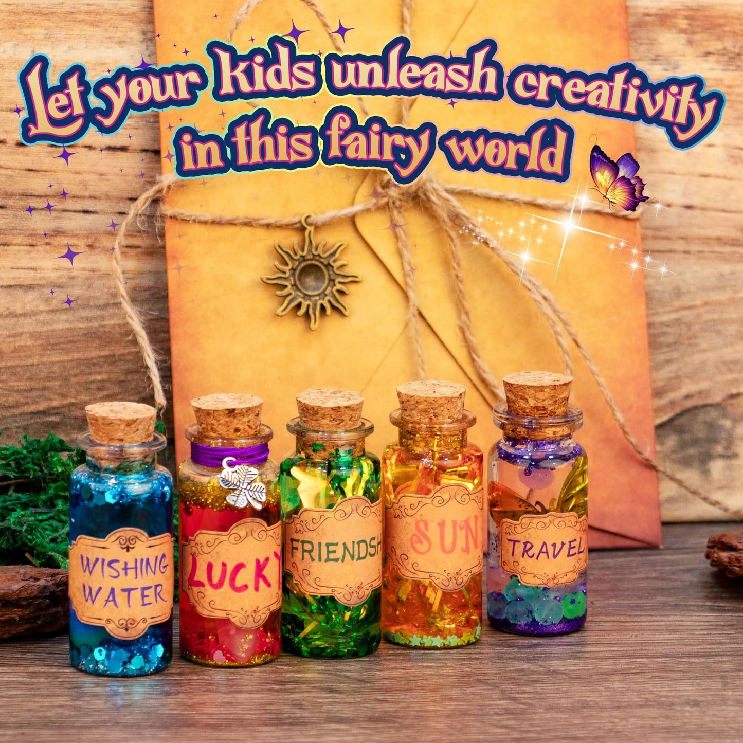 Alritz Fairy Potions Kit – 20 Magic Bottles, Decorations & Craft for Kids 6–12