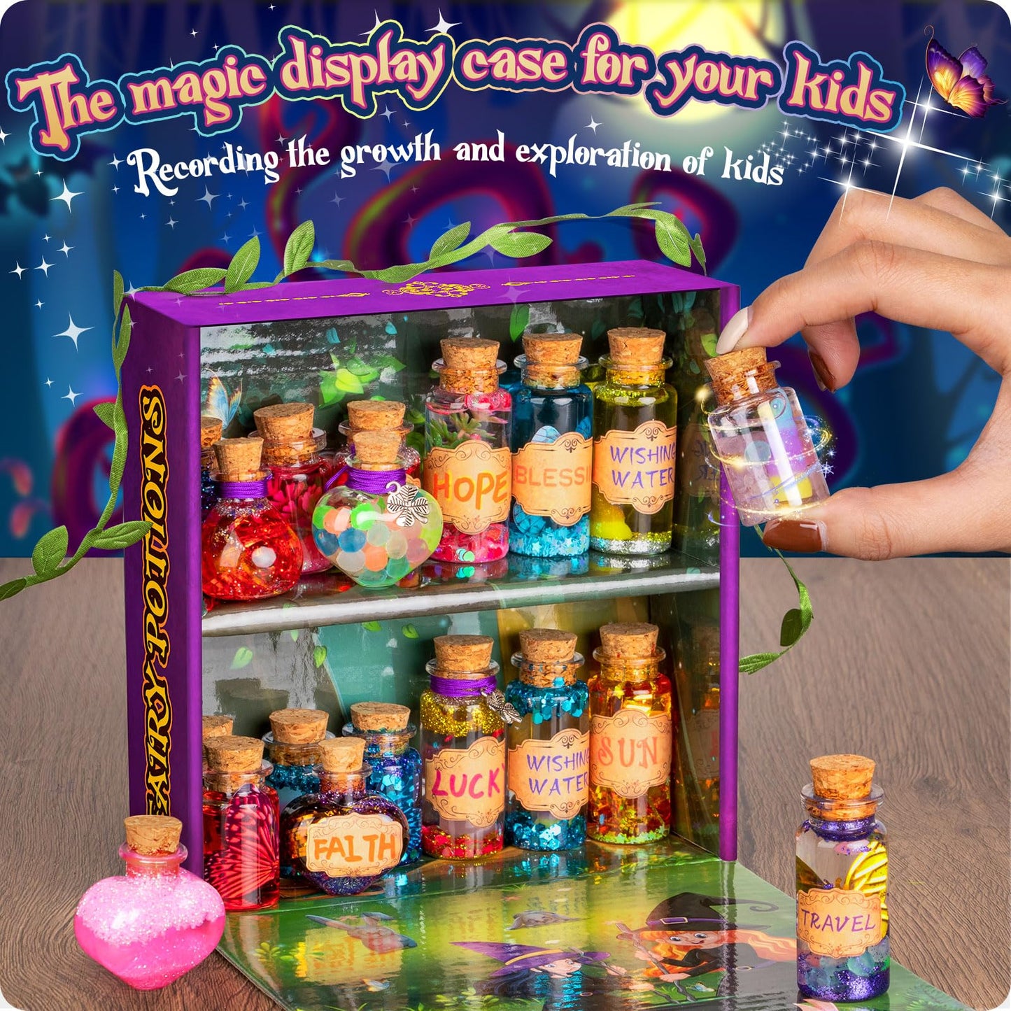 Alritz Fairy Potions Kit – 20 Magic Bottles, Decorations & Craft for Kids 6–12