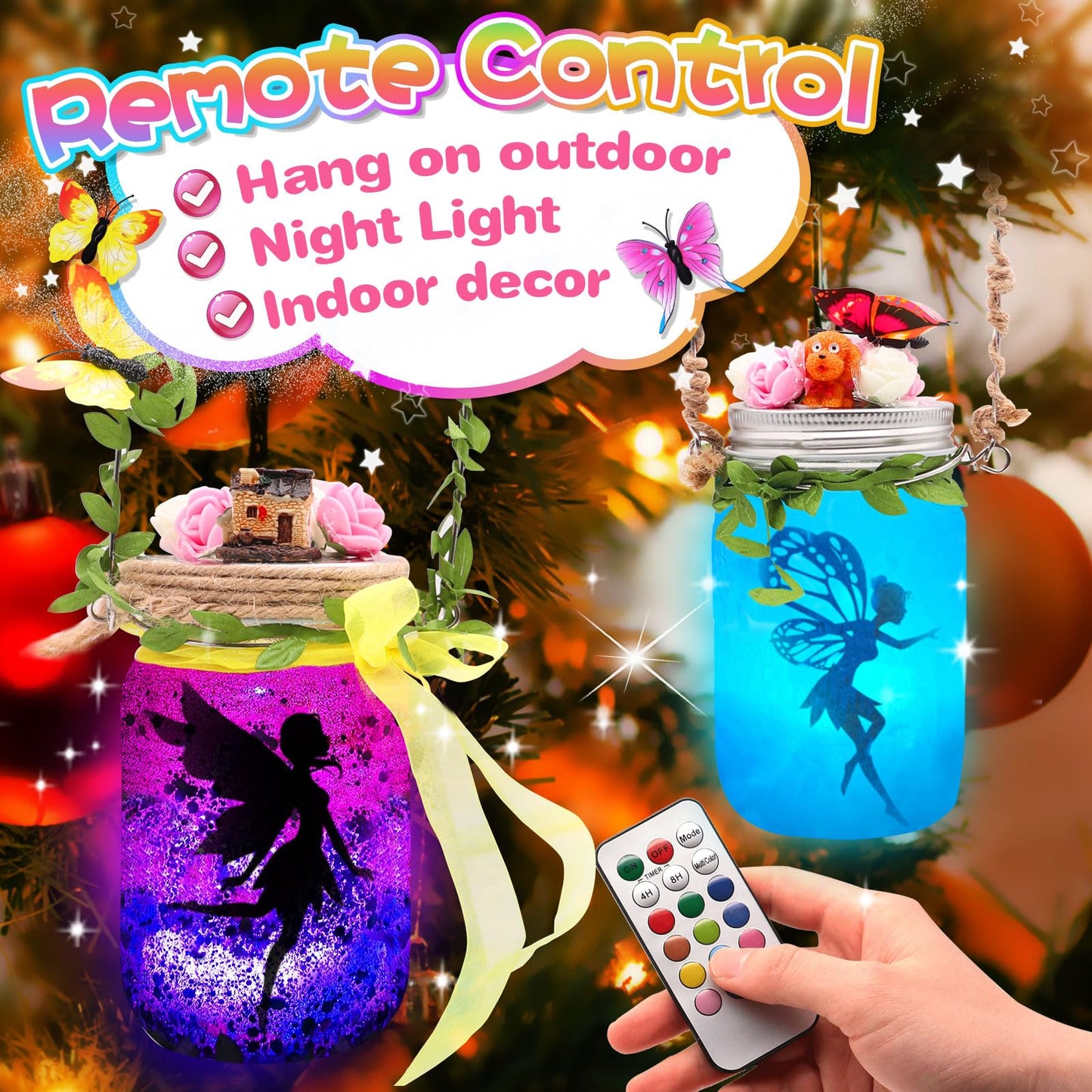 Alritz Fairy Lantern Craft Kit — Remote-Controlled Mason Jar Night Light for Kids (Ages 4-11+)