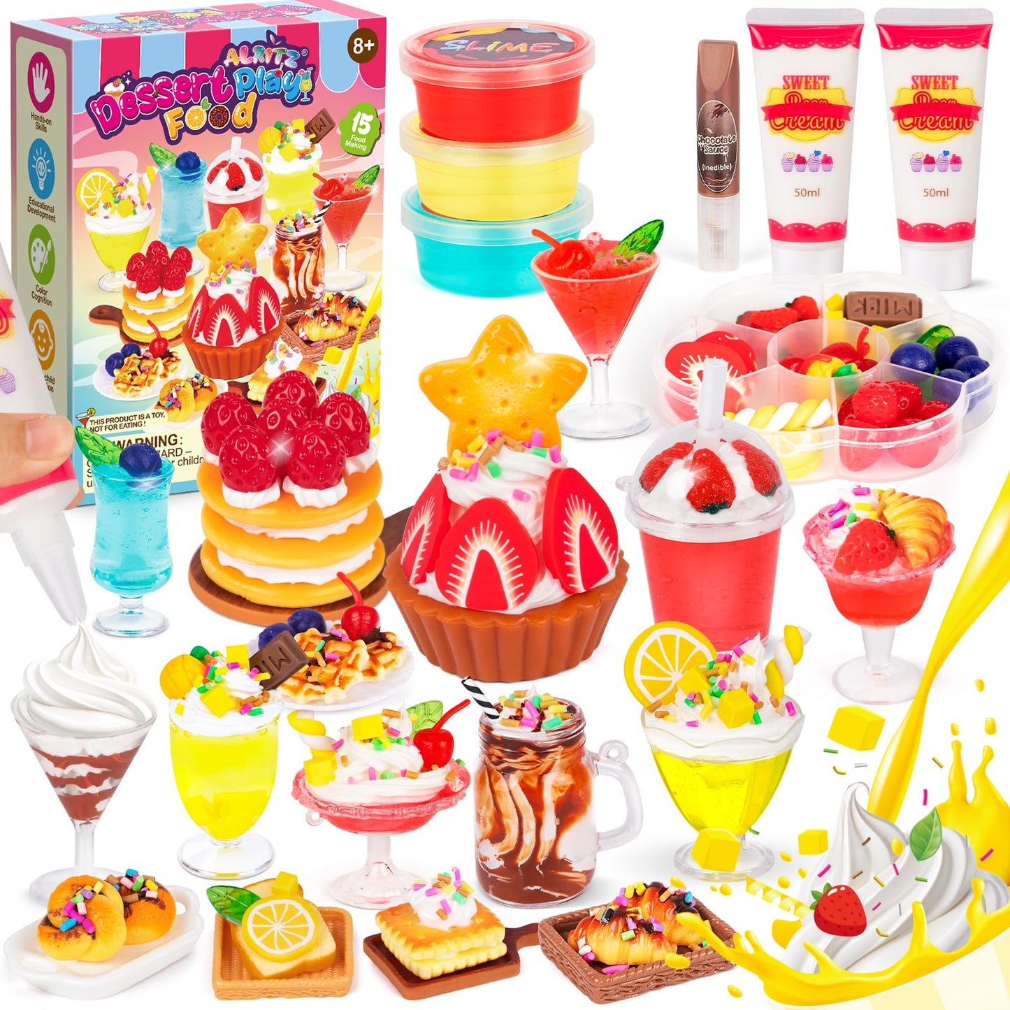 Alritz Miniature Food Toys Set – DIY Desserts & Drinks Craft Kit