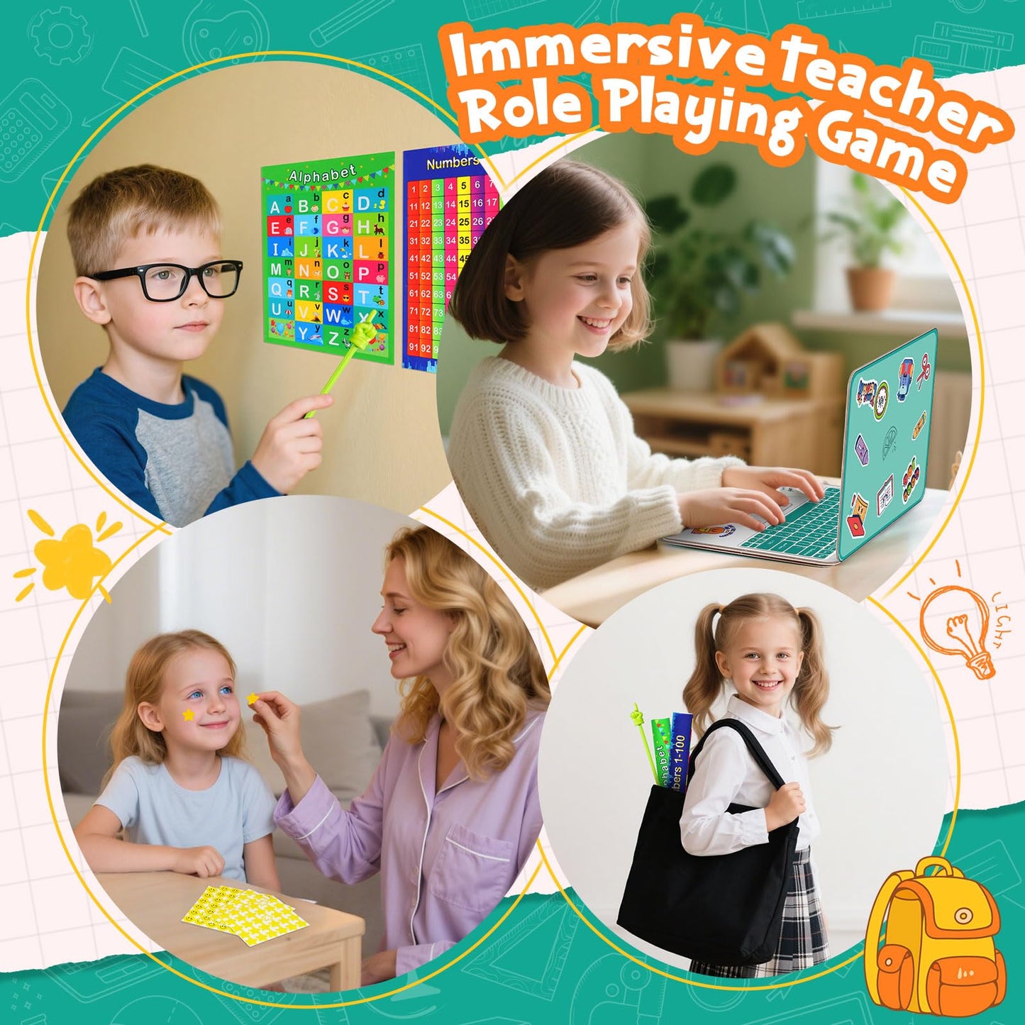 Alritz Pretend Play Teacher Set – Classroom Role Play Kit for Kids 5-9+