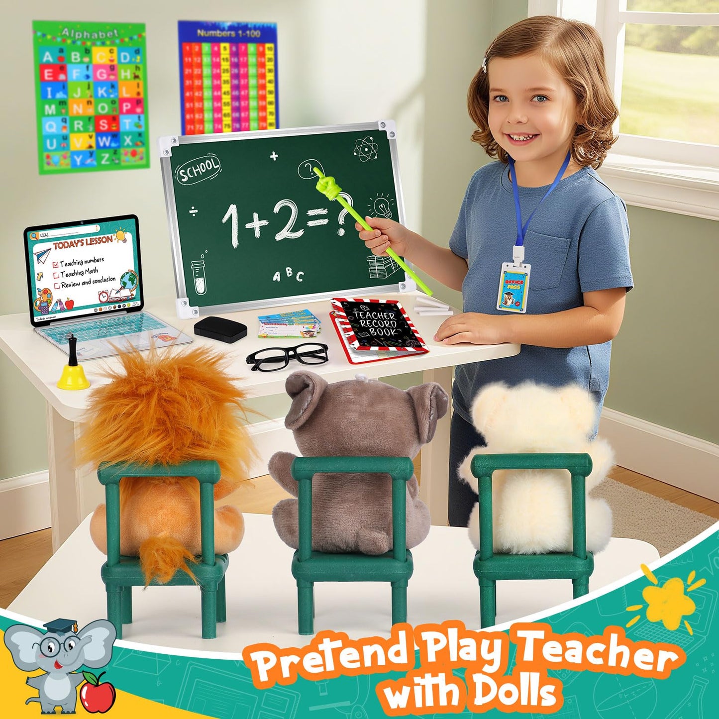 Alritz Pretend Play Teacher Set – Classroom Role Play Kit for Kids 5-9+