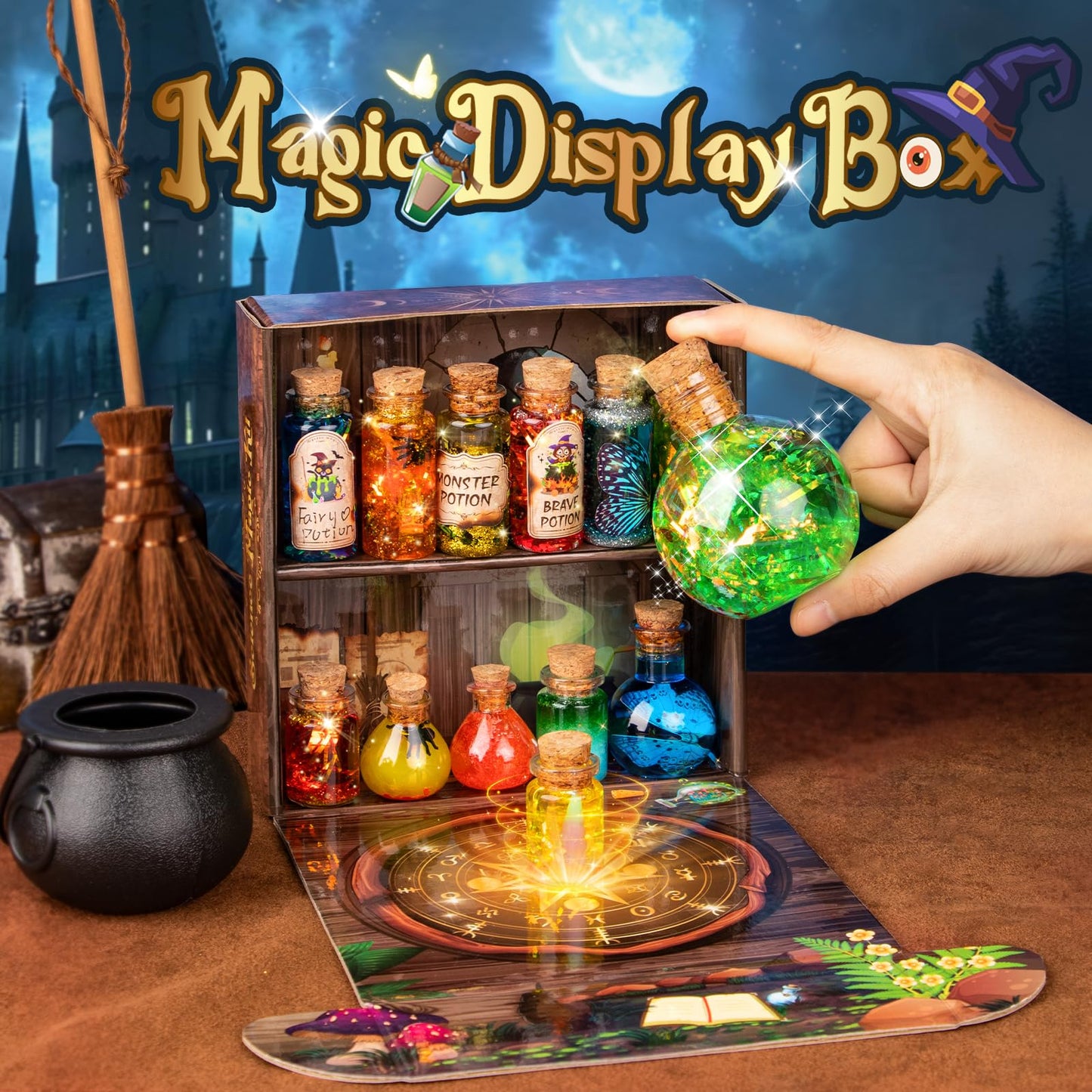 Alritz Science Potion Kits for Kids – 23 Magic Potions & Witches Cauldron