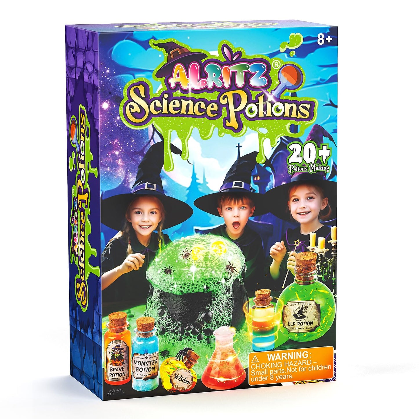 Alritz Science Potion Kits for Kids – 23 Magic Potions & Witches Cauldron
