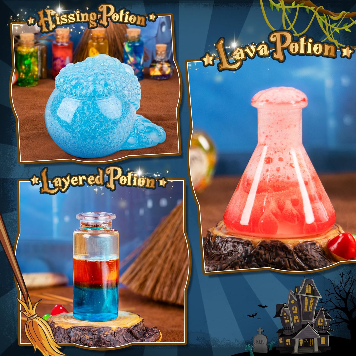 Alritz Science Potion Kits for Kids – 23 Magic Potions & Witches Cauldron