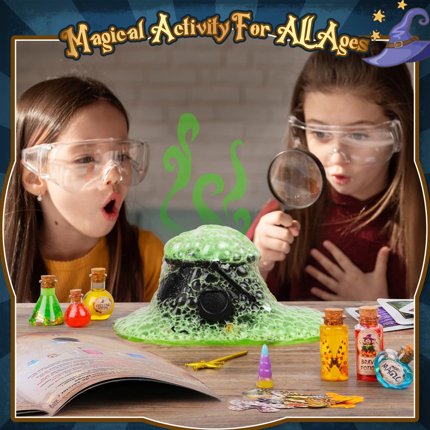 Alritz Science Potion Kits for Kids – 23 Magic Potions & Witches Cauldron