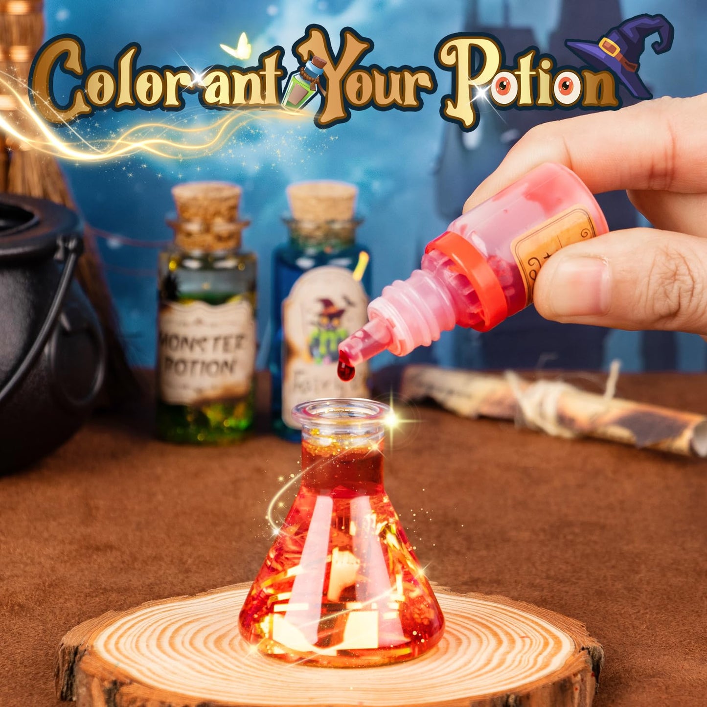 Alritz Science Potion Kits for Kids – 23 Magic Potions & Witches Cauldron