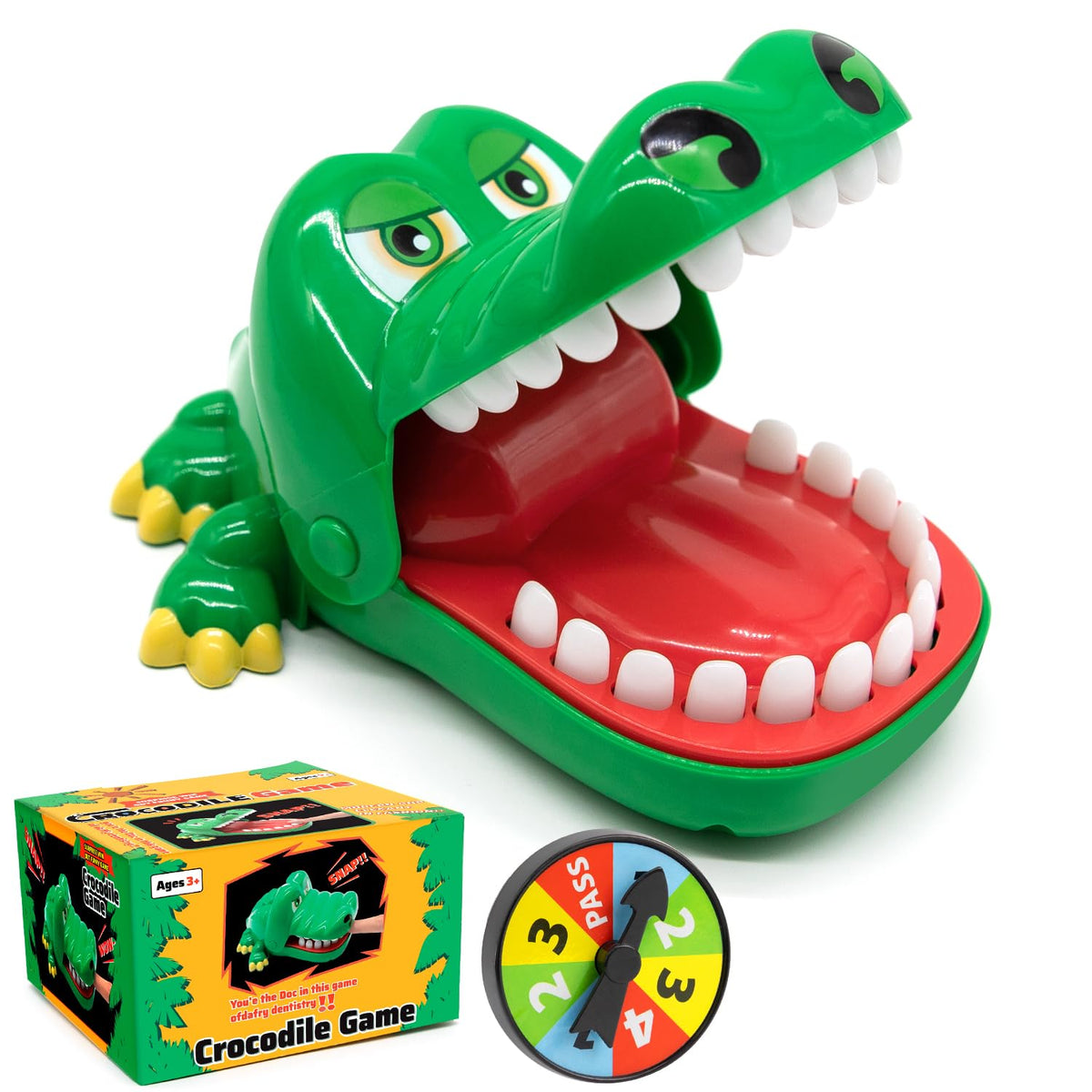 ALS AILISUO Upgraded Crocodile Teeth Dentist Game for Kids – Alligator Push-Down Fun