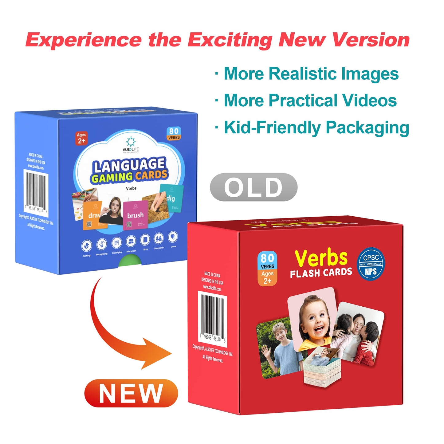 ALSOLIFE 80 Verb Cards for Speech Therapy – Durable, Engaging Flash Cards for Kids 4–8