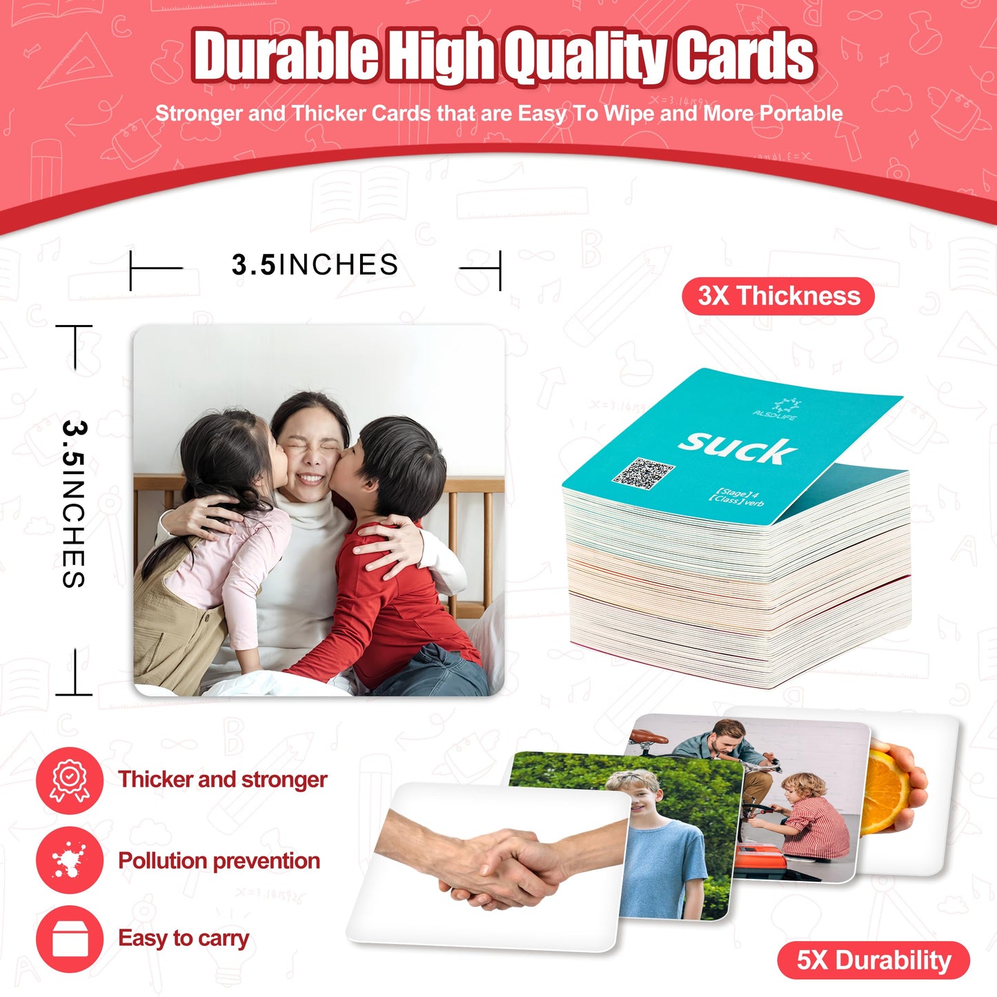 ALSOLIFE 80 Verb Cards for Speech Therapy – Durable, Engaging Flash Cards for Kids 4–8