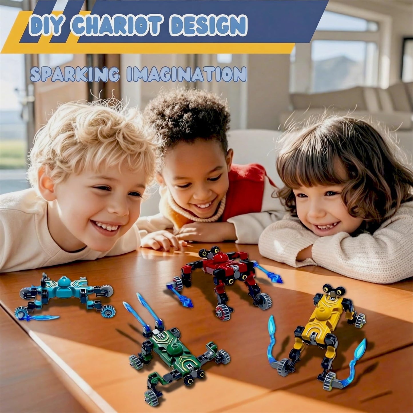 Altuco 4-Pack Transformable Fidget Spinners – Car, Robot & Battle Vehicle Toys for Kids