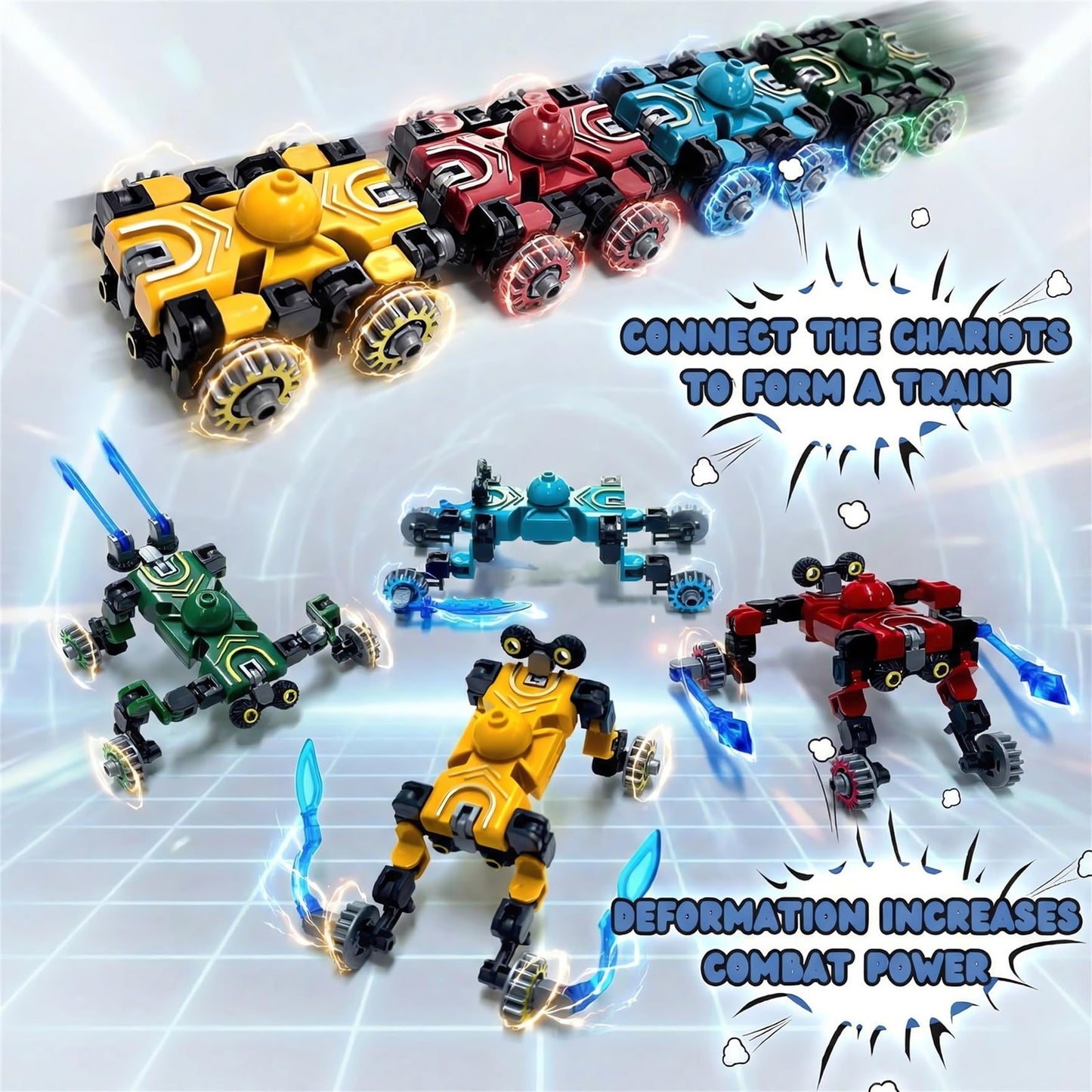 Altuco 4-Pack Transformable Fidget Spinners – Car, Robot & Battle Vehicle Toys for Kids
