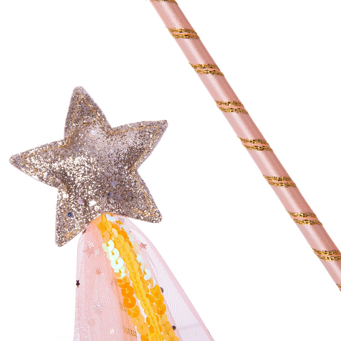 ALVOGIMOR 2-Pack Glitter Star Wand – Pink & Purple Princess Dress-Up Props