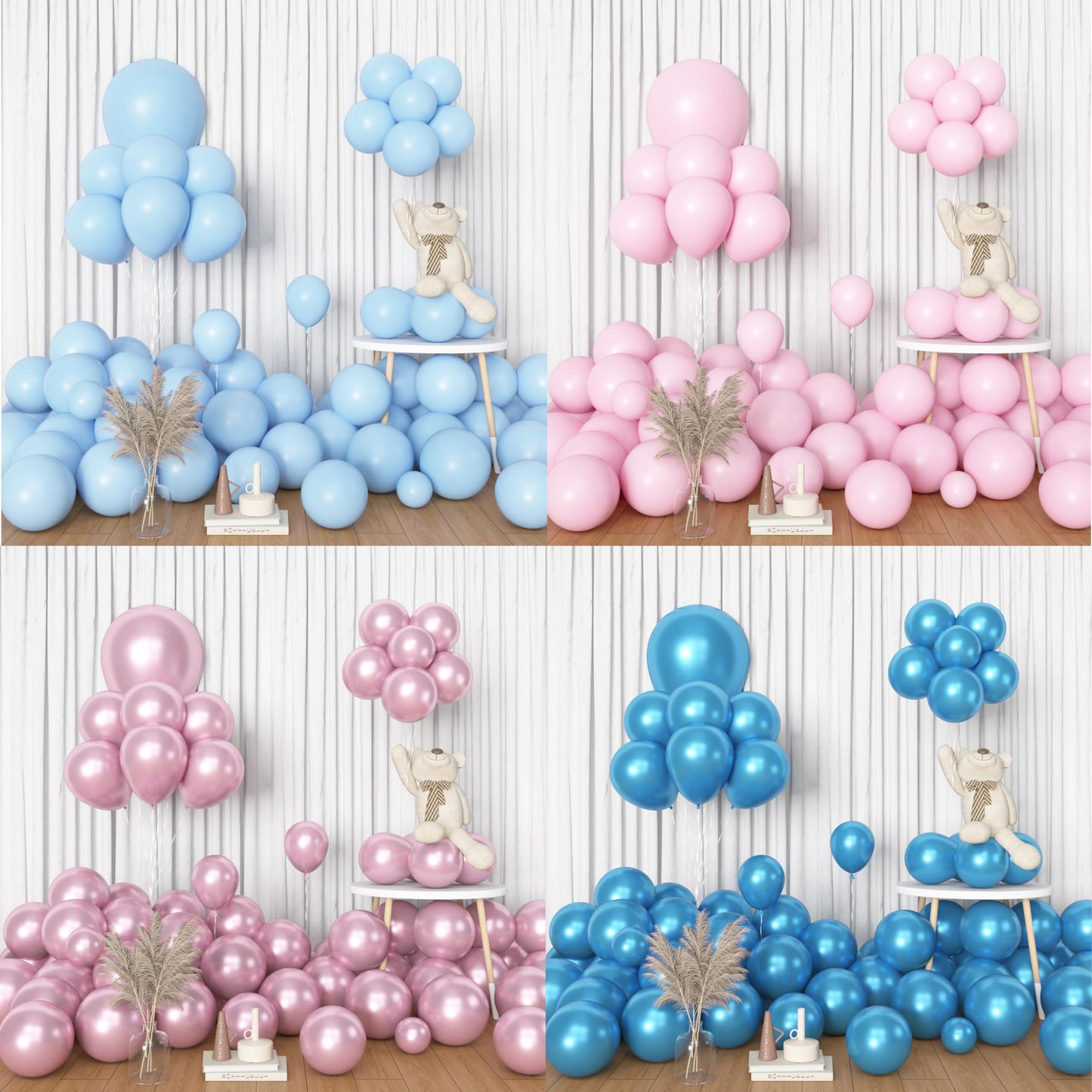 Amandir 153pcs Pink & Blue Balloon Arch Kit — Gender Reveal & Party Decor