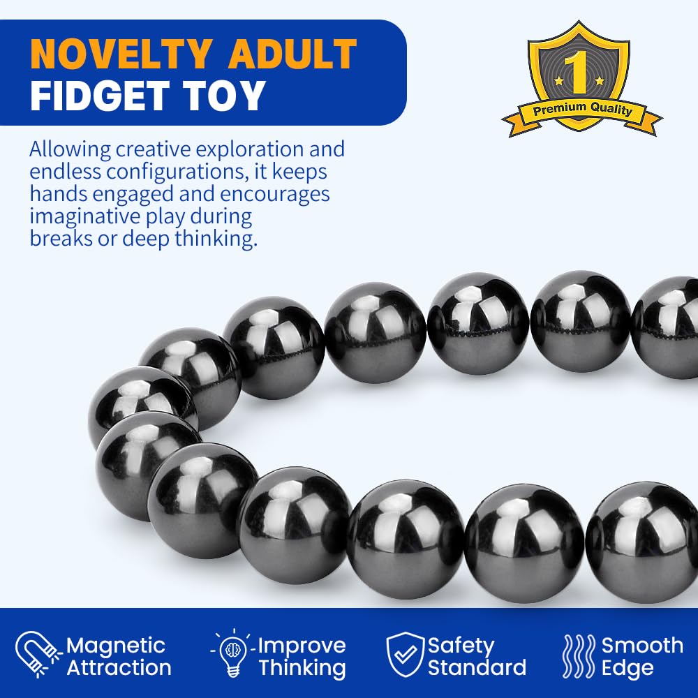 Amarlozn Large Fidget Magnet Toy for Adults | 21-Piece Magnetic Desk Set