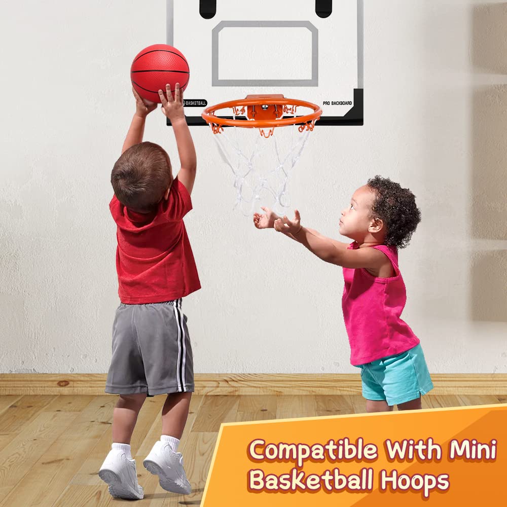 Amarlozn Mini Foam Basketball – 3-Pack Rainbow 5in Balls for Over-Door Hoops