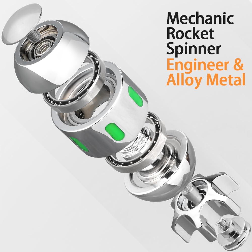 Amarlozn Atomic Bomb Fidget Spinner – Glow-in-the-Dark Metal EDC Desk Toy & Gift