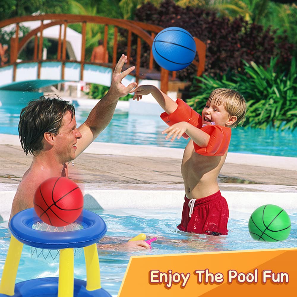 Amarlozn Mini Foam Basketball – 3-Pack Rainbow 5in Balls for Over-Door Hoops