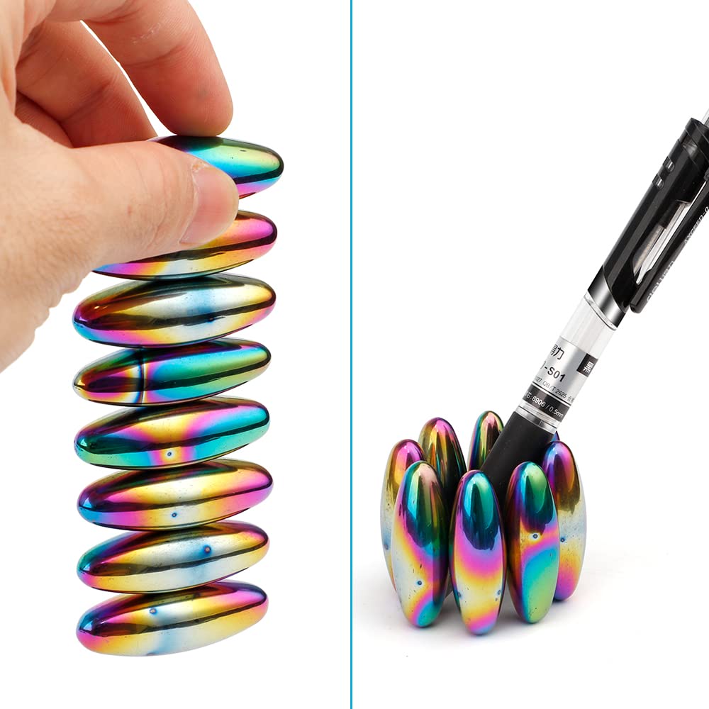 Amarlozn Rattle Fidget Magnets Snake Eggs – 18pcs, Hand Roller Magnetic Oval Toy for Adults