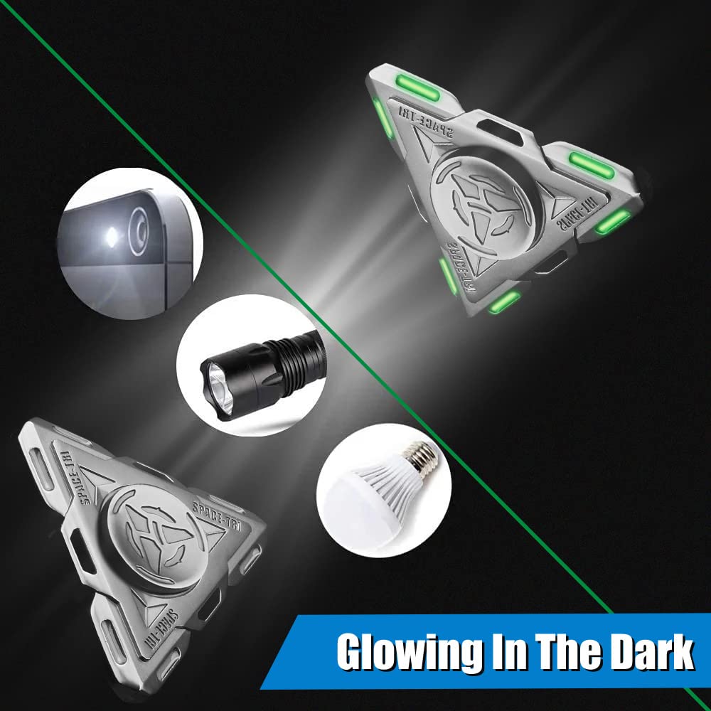 Amarlozn Hammer Fidget Spinner – Glow-in-the-Dark 2-in-1 Infinity Cube, Metal Stress Relief Toy for Kids & Adults