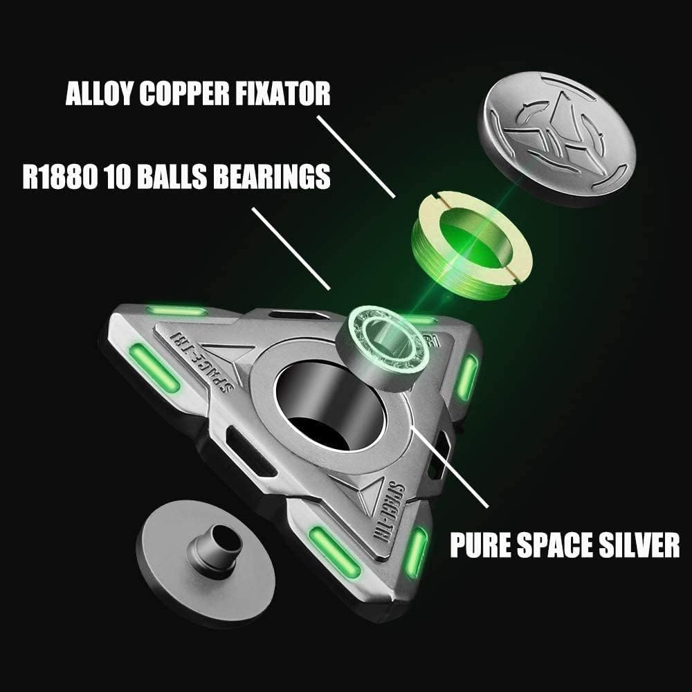 Amarlozn Hammer Fidget Spinner – Glow-in-the-Dark 2-in-1 Infinity Cube, Metal Stress Relief Toy for Kids & Adults