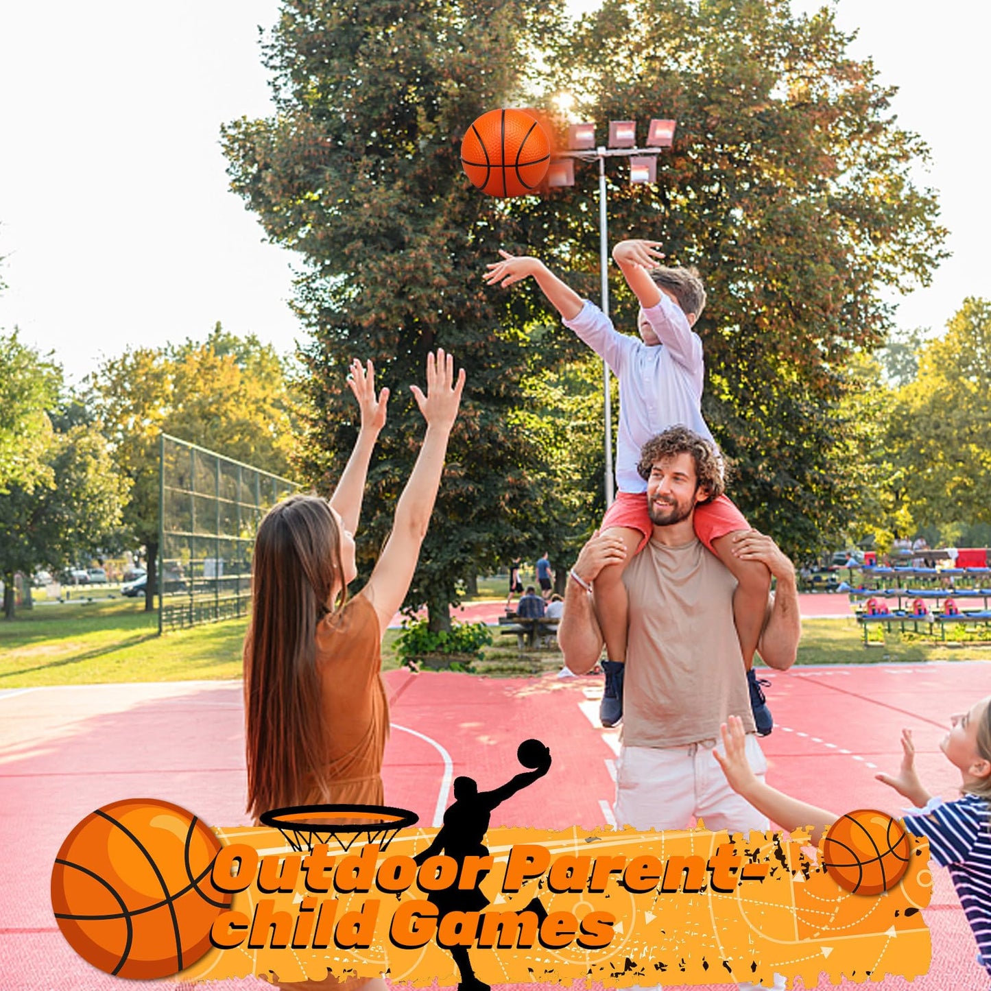 Amarlozn 5-Inch Mini Foam Basketball Set – 3 Pack Orange for Kids | Indoor, Outdoor, Pool & Beach Play