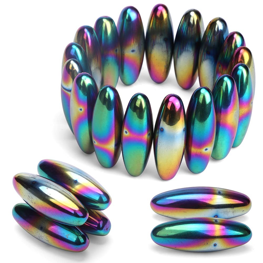 Amarlozn Rattle Fidget Magnets Snake Eggs – 18pcs, Hand Roller Magnetic Oval Toy for Adults
