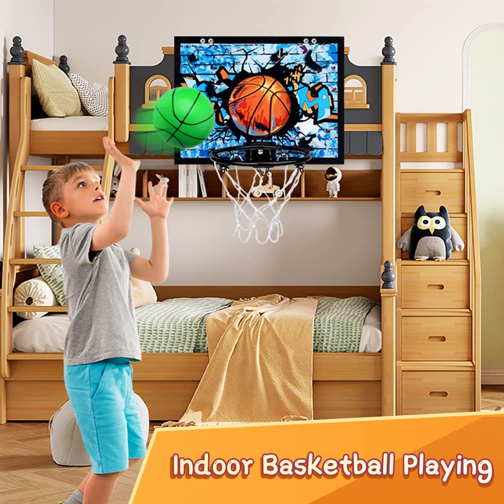 Amarlozn Mini Foam Basketball – 3-Pack Rainbow 5in Balls for Over-Door Hoops