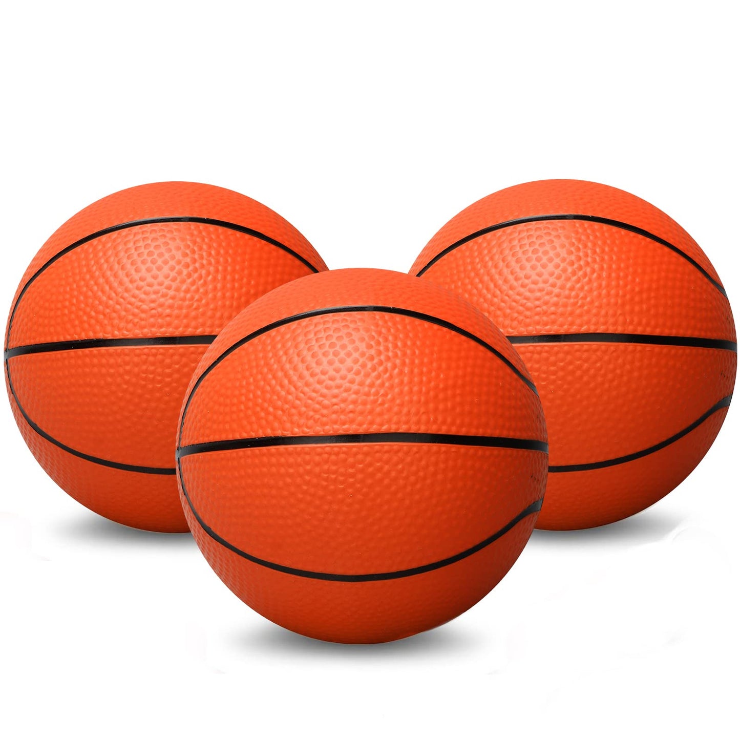 Amarlozn 5-Inch Mini Foam Basketball Set – 3 Pack Orange for Kids | Indoor, Outdoor, Pool & Beach Play