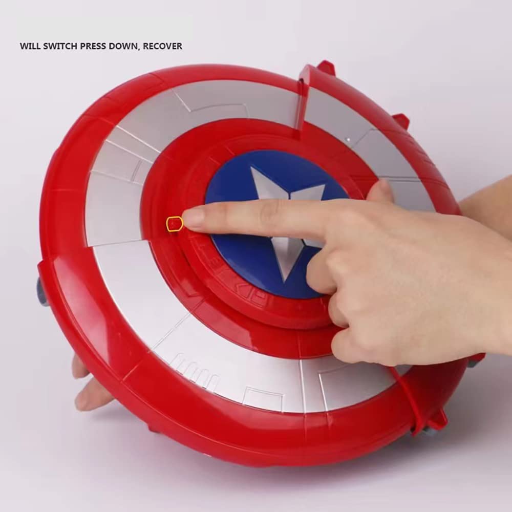 AMARONE Captain Dart Shield with 20 Darts — Safe Nerf-Style Toy for Kids 3-12