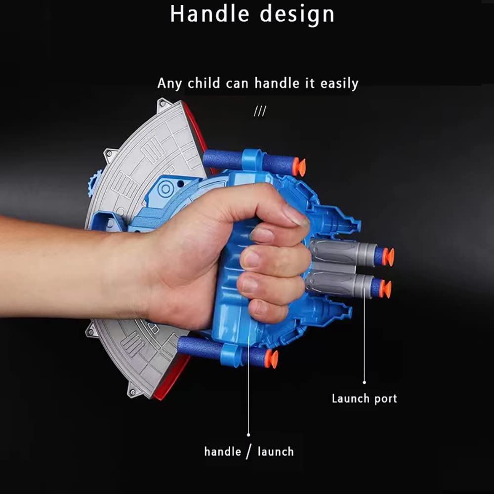 AMARONE Captain Dart Shield with 20 Darts — Safe Nerf-Style Toy for Kids 3-12