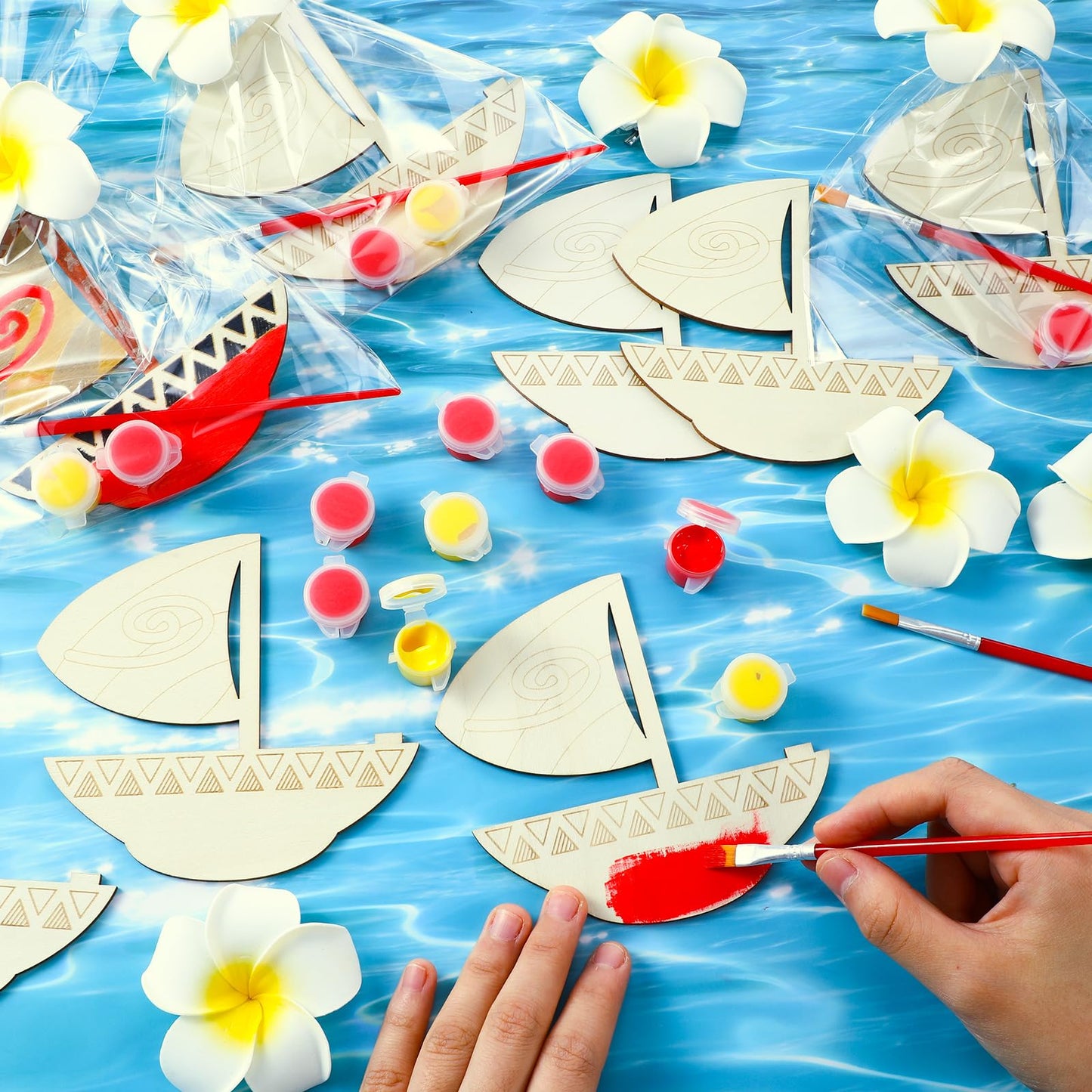 AmazingSpark Paint Your Own Island Princess – 12 Sets DIY Wood Craft Kit