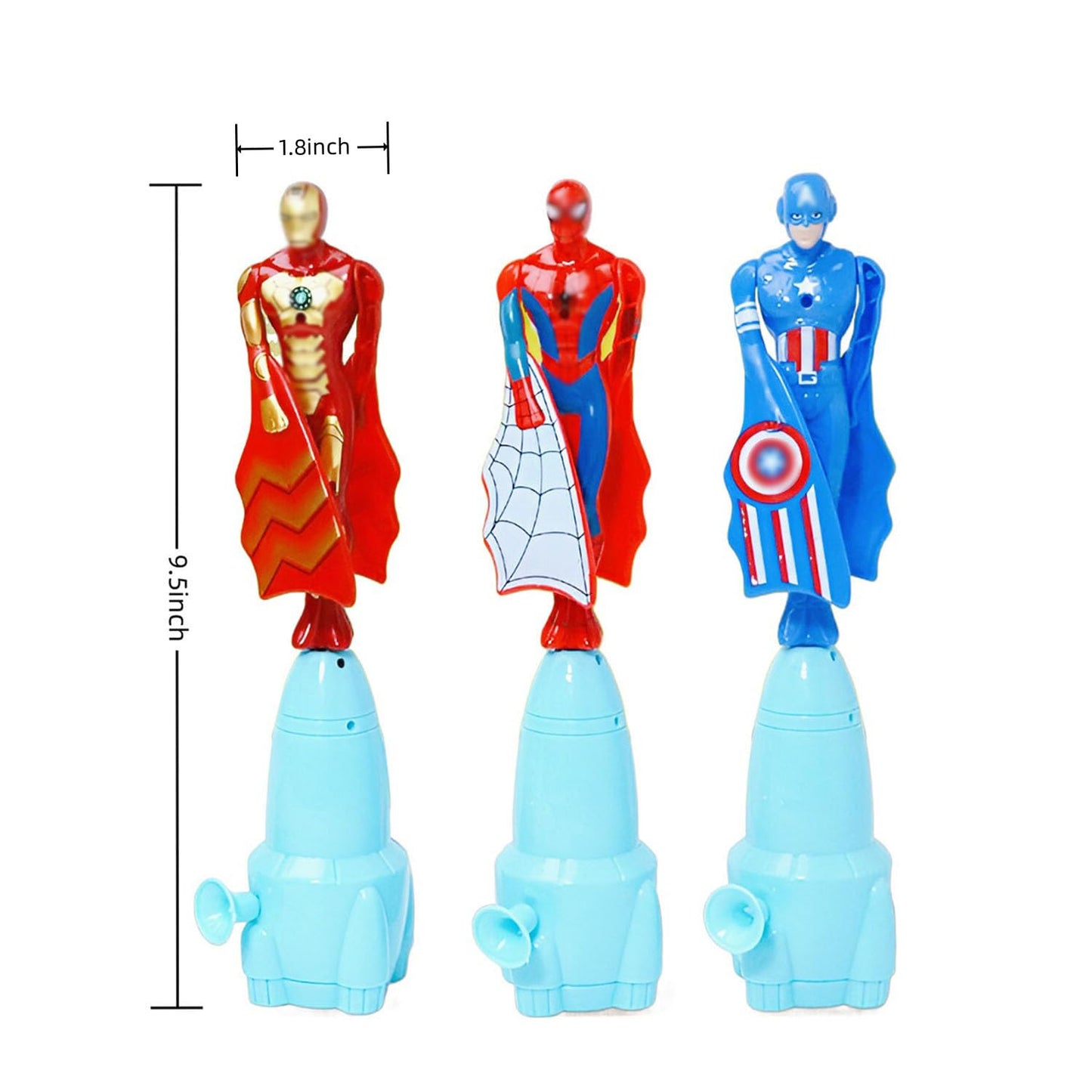AMBXDE 3Pcs Super Hero Launcher – Cool Flying Drawstring Toys for Indoor & Outdoor Play
