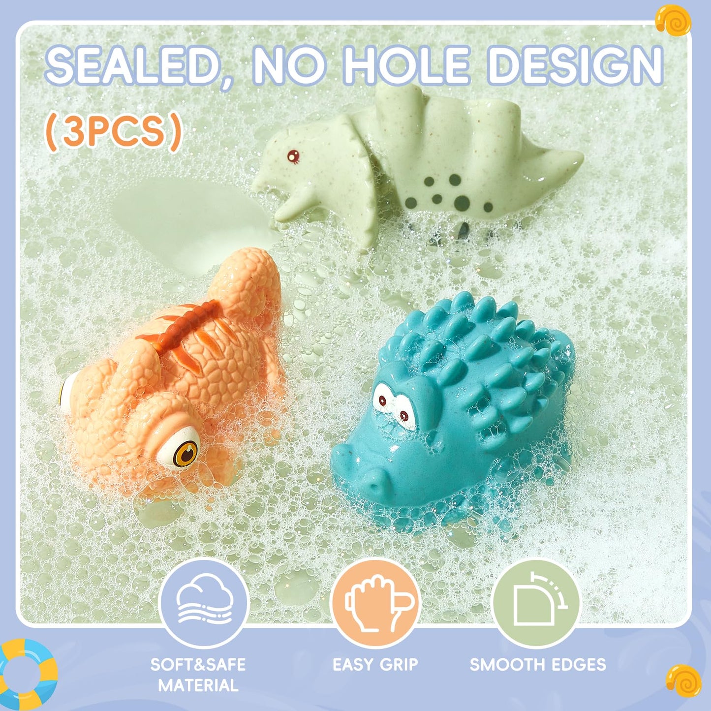 AMCHSURI 14-Piece Mold-Free Baby Bath Toys for Ages 1-3 – Floating Boats, Cups & No-Hole Design