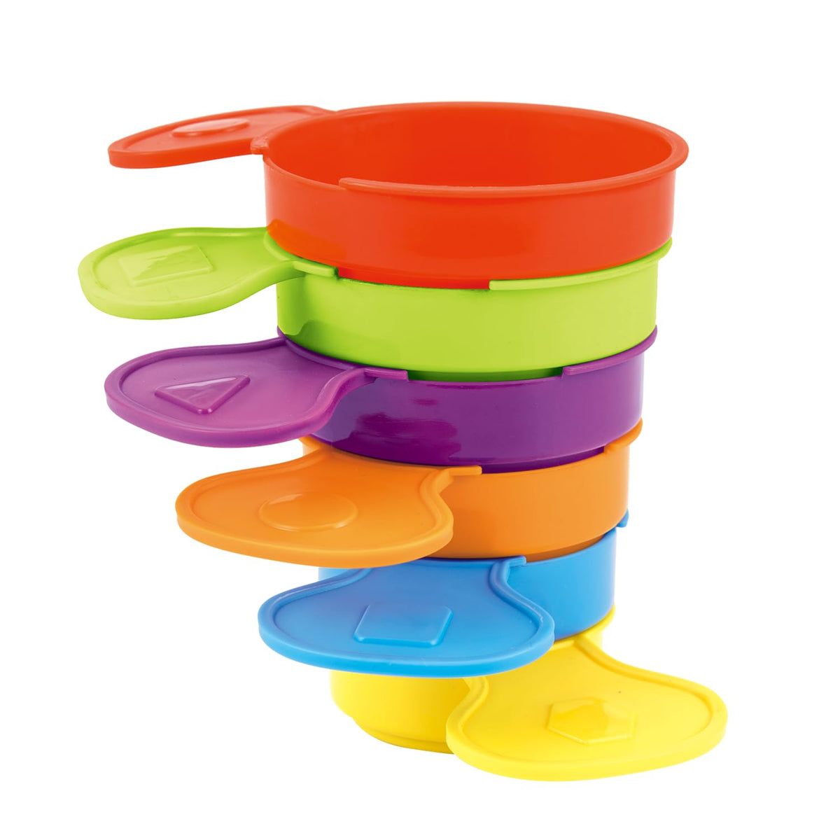 AMCHSURI Bath Toys for Babies 6-12 Months – 14-Piece Montessori Stacking Cups & Bath Spoons