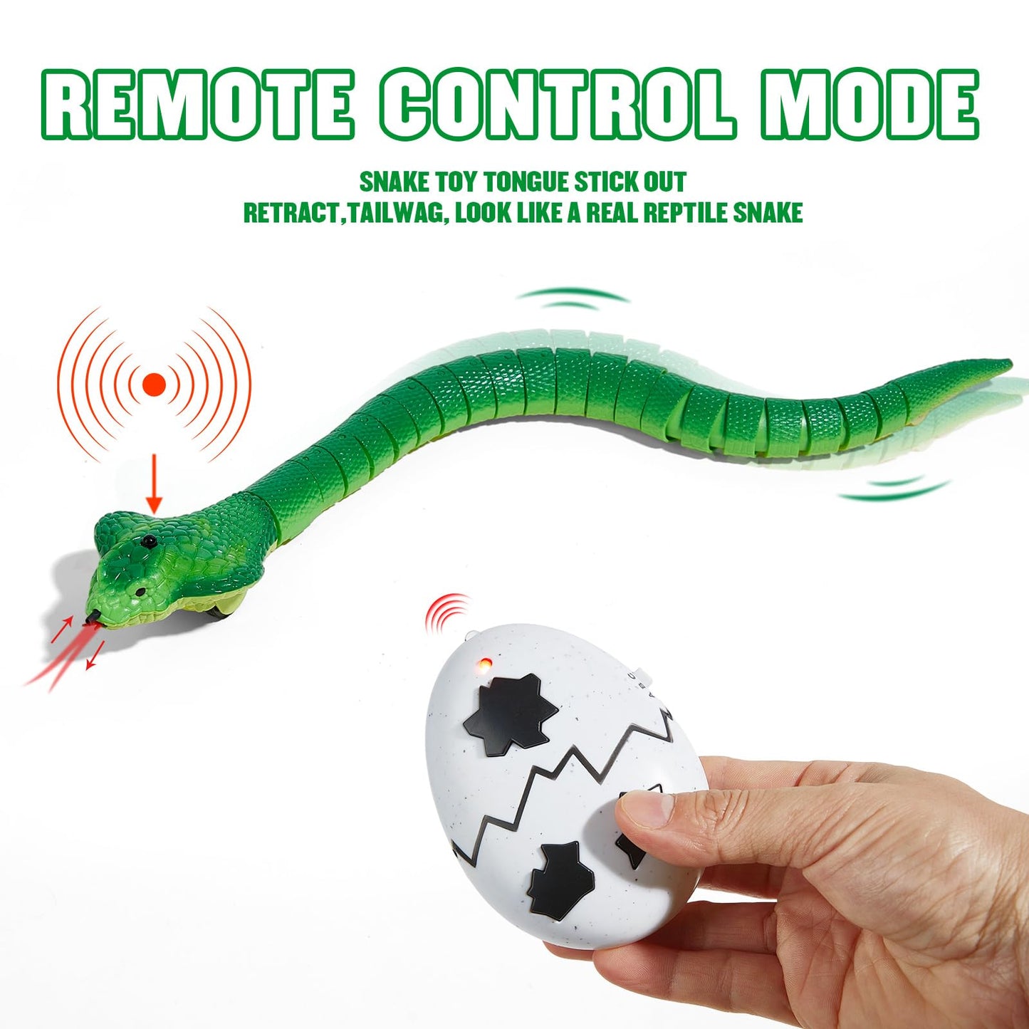 AMCHSURI Remote Control Snakes – Realistic 16-Inch Cobra with Infrared Controller