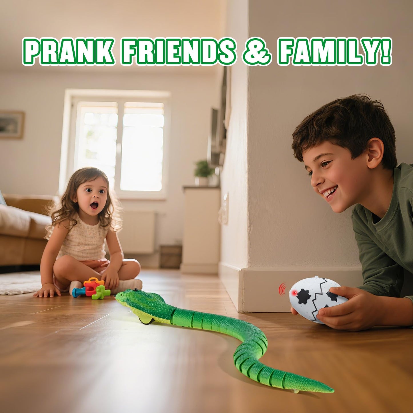 AMCHSURI Remote Control Snakes – Realistic 16-Inch Cobra with Infrared Controller
