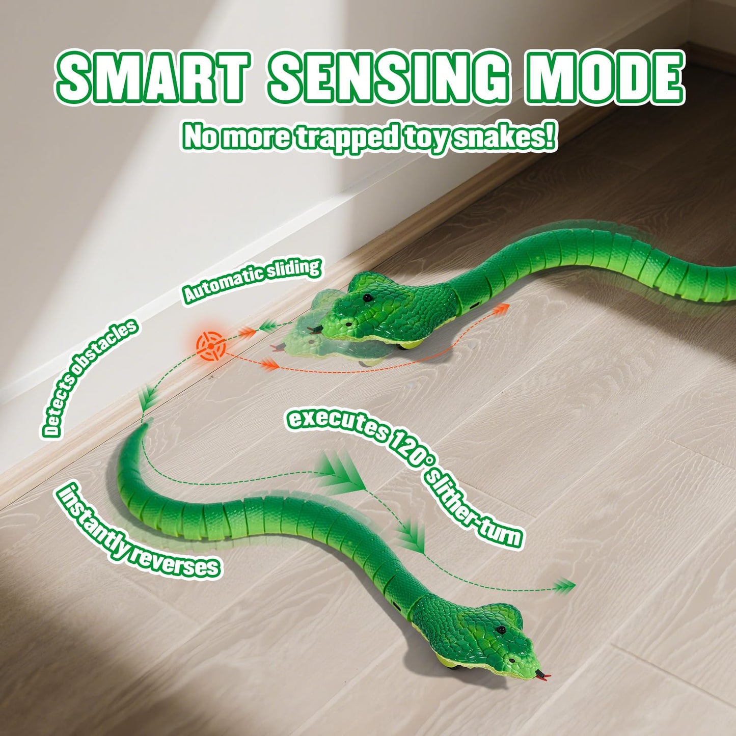 AMCHSURI Remote Control Snakes – Realistic 16-Inch Cobra with Infrared Controller