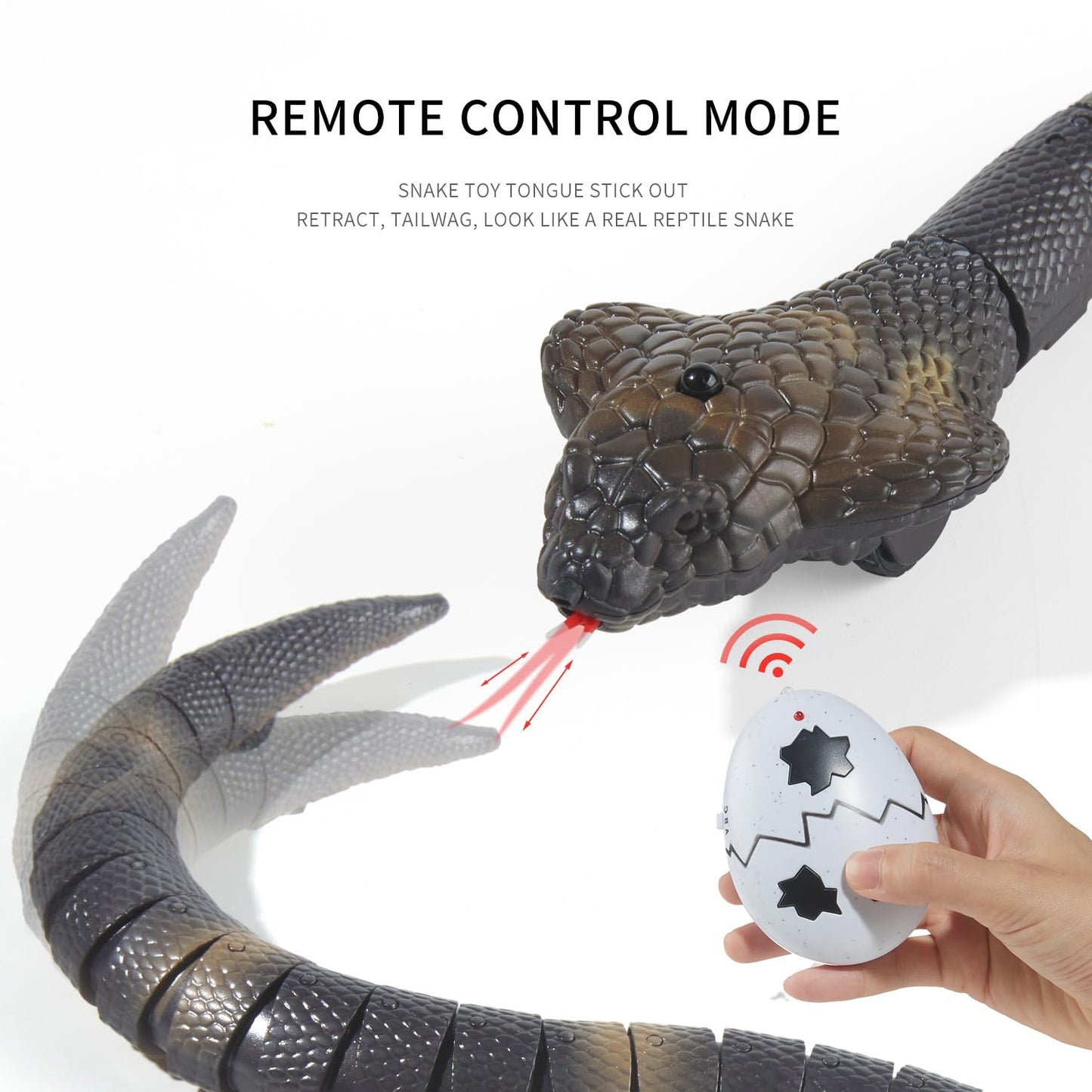AMCHSURI Remote Control Snake – Realistic 16-Inch RC Cobra for Pranks and Play