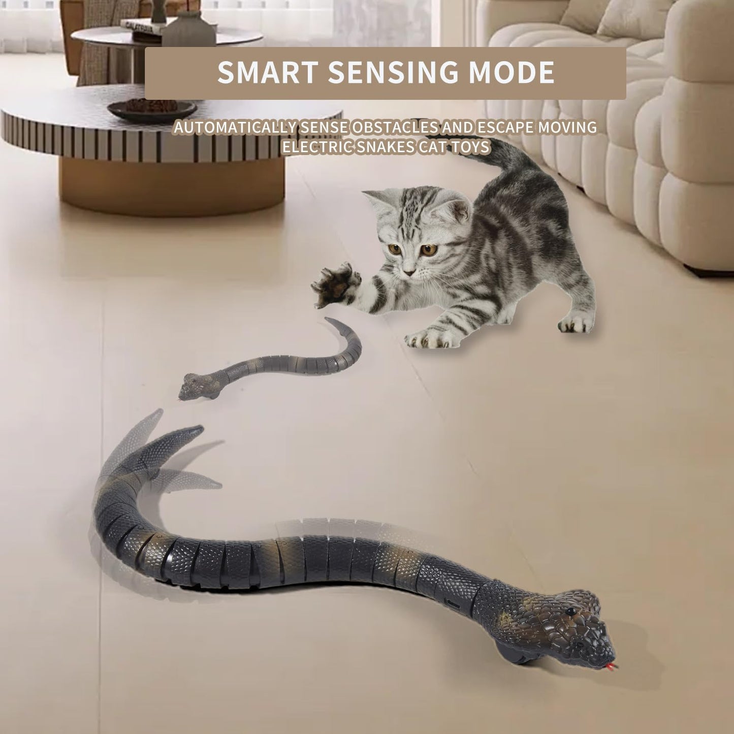AMCHSURI Remote Control Snake – Realistic 16-Inch RC Cobra for Pranks and Play