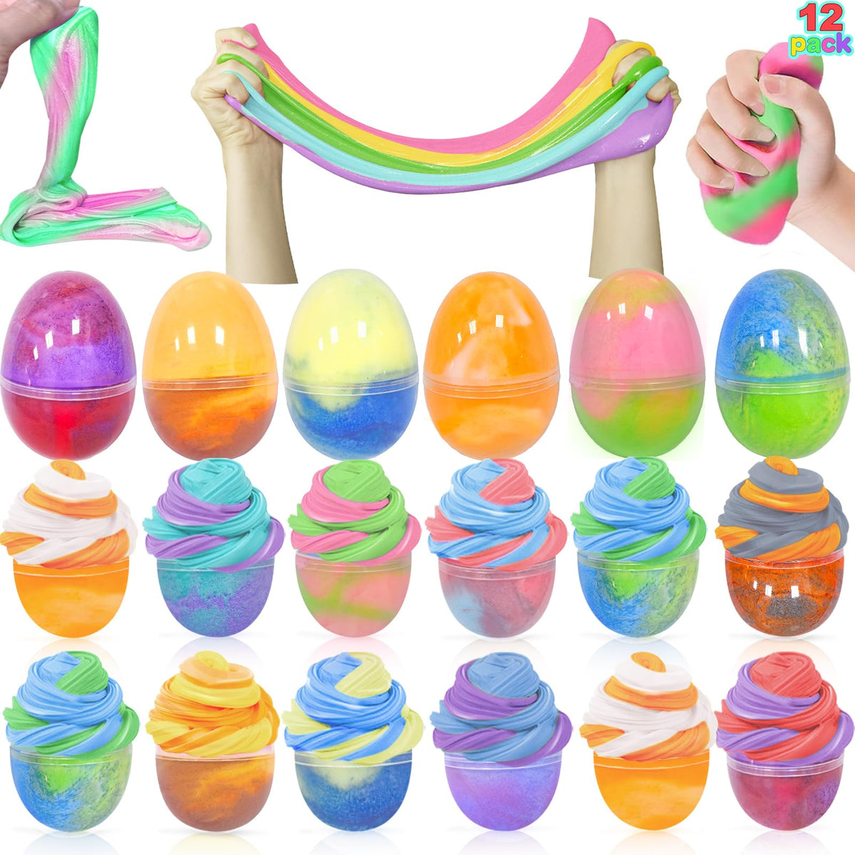 AMENON 12-Pack Easter Eggs Butter Slime — Fidget Toys for Easter Fun