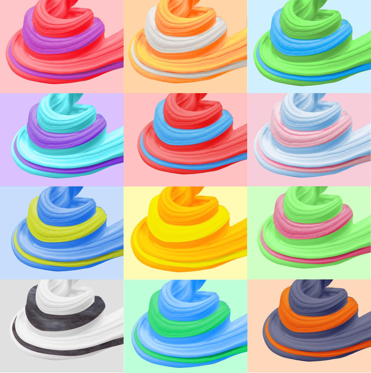 AMENON 12-Pack Easter Eggs Butter Slime — Fidget Toys for Easter Fun