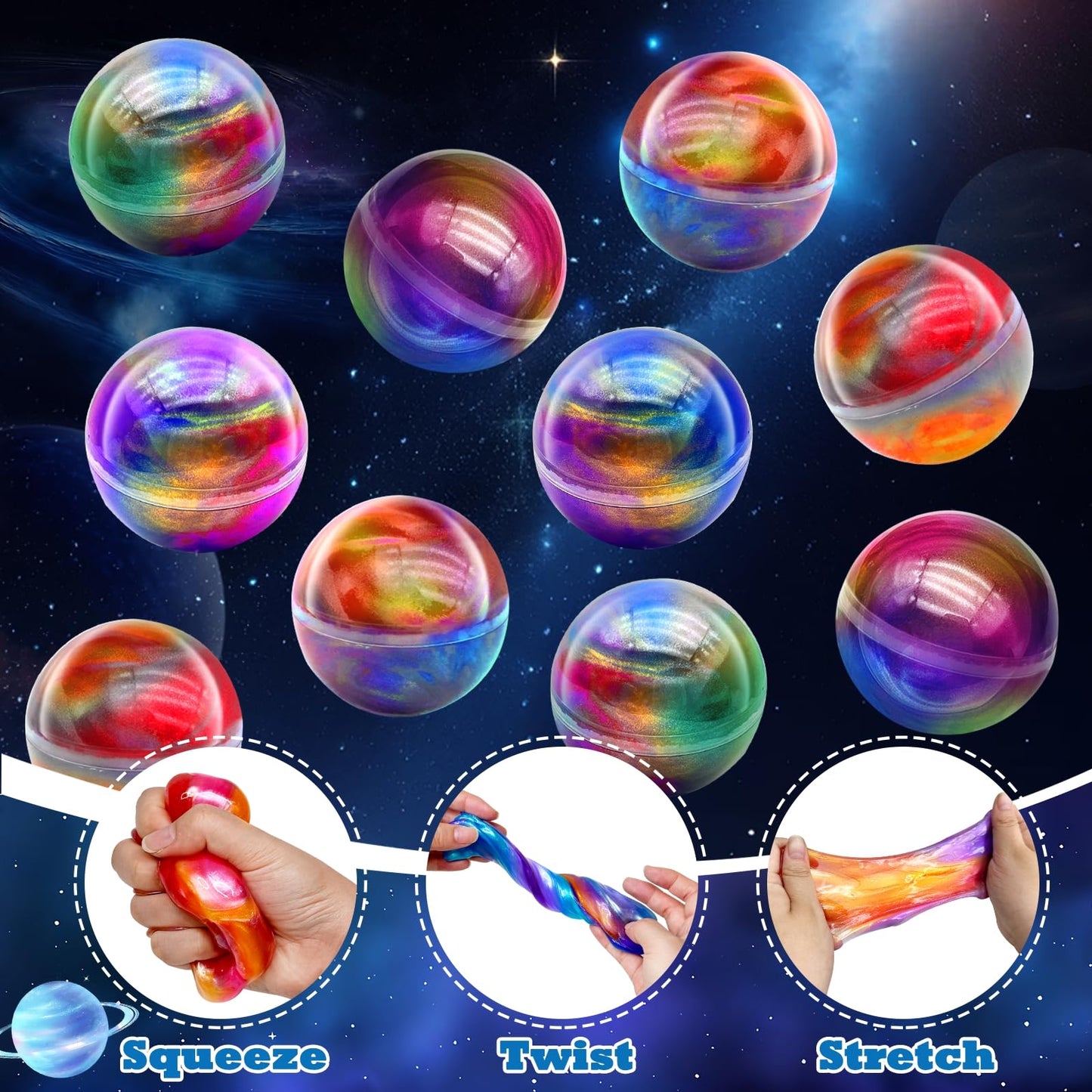AMENON 28-Pack Galaxy Slime Gifts for Kids – Valentines & Classroom Prizes