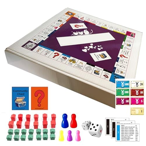 Amerbe Couple Opoly – Romantic Adult Board Game for Valentine’s Day & Date Nights